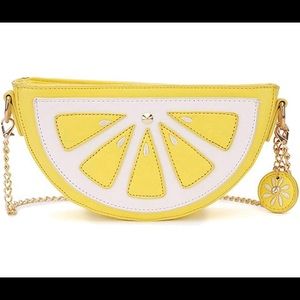 Yellow Lemon Wedge Crossbody Bag